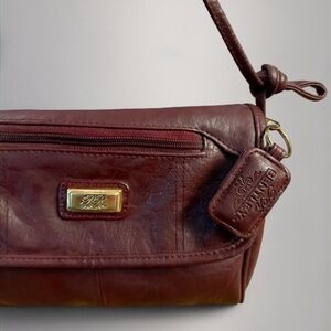 TR Bentley Inc Burgundy Leather Crossbody Bag